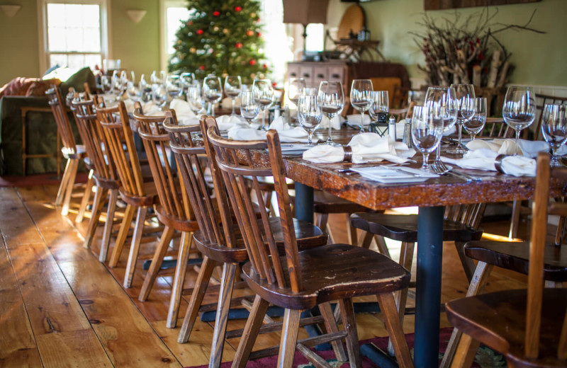 Dining at The Red Clover Inn & Restaurant.