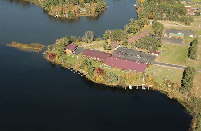 Aerial view of Eagle River Inn 