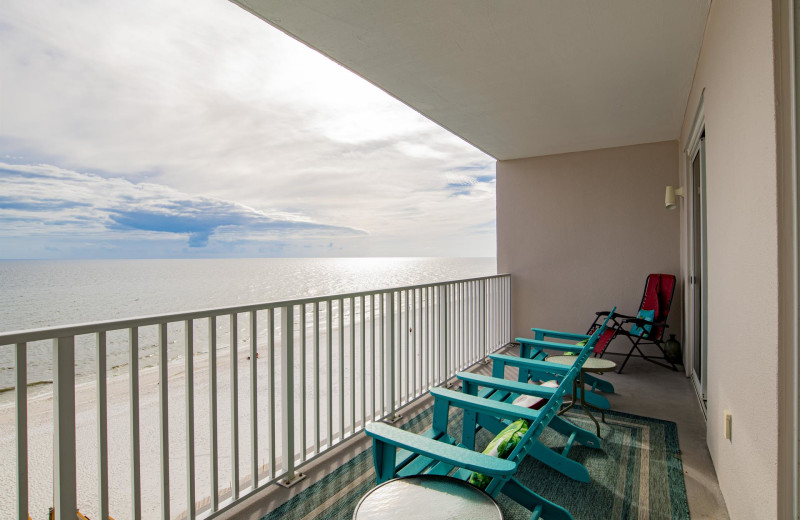 Rental balcony at Windemere Perdido Key.