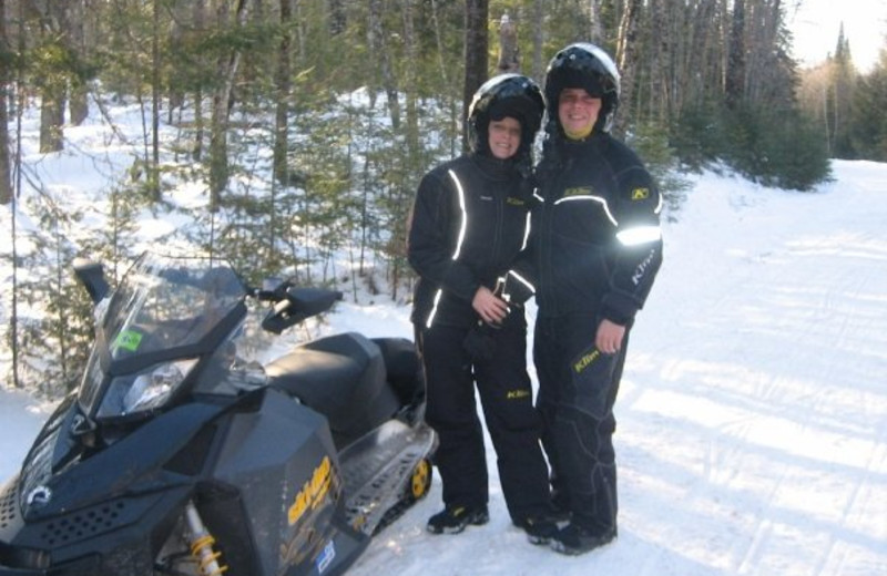 Snowmobiling at The Conger Collection.