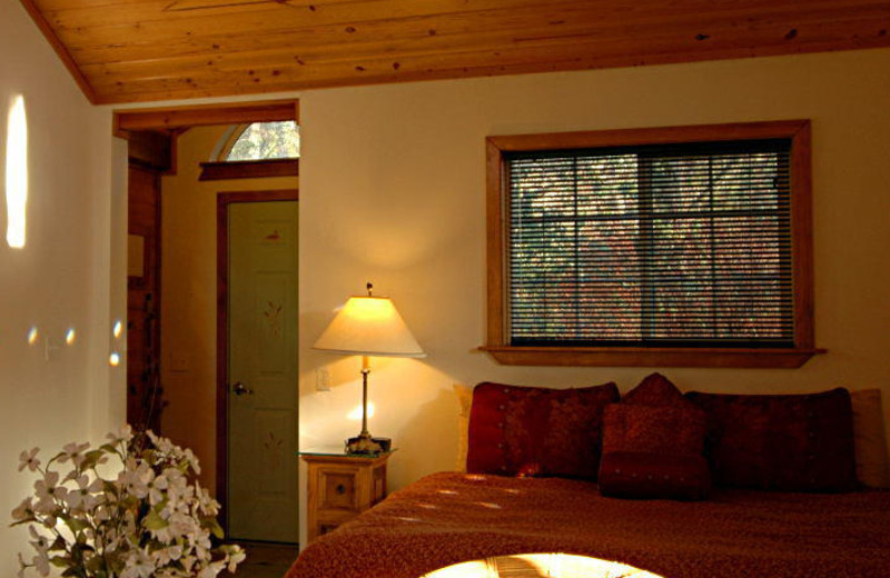 Cottage bedroom at West Beach Resort.