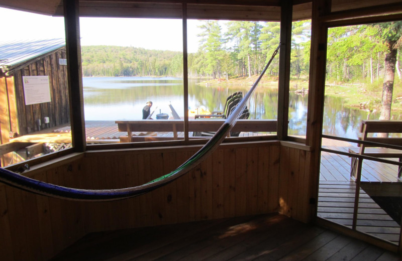 Gazebo at Algonquin Eco-Lodge.