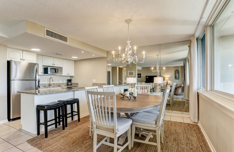 Rental kitchen at Amelia Rentals and Management Services.