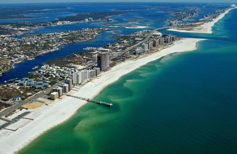 The beach at Gulf Beach Rentals.