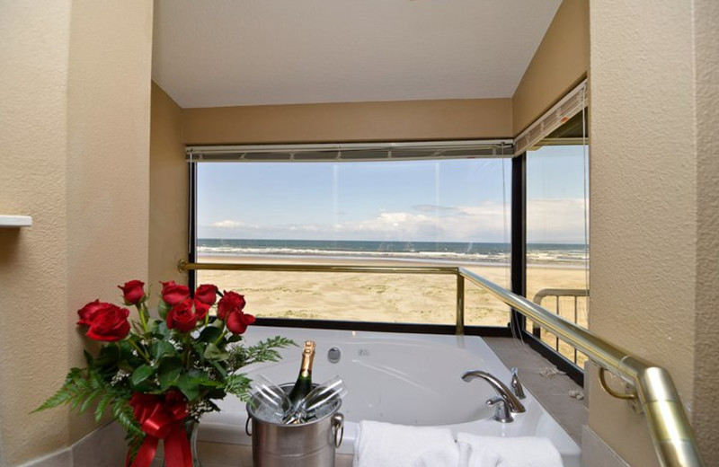 Guest bathroom at Ocean View Resort.