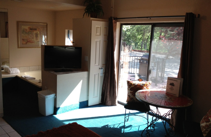 Cabin interior at Old Creek Resort.