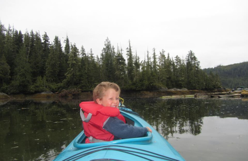 Kayaking at Blackfish Lodge.