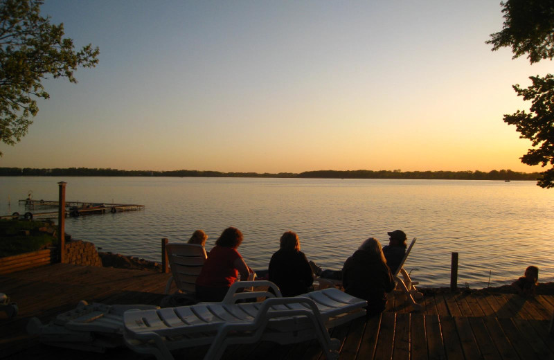 Watching the sunset at Shady Rest Resort.