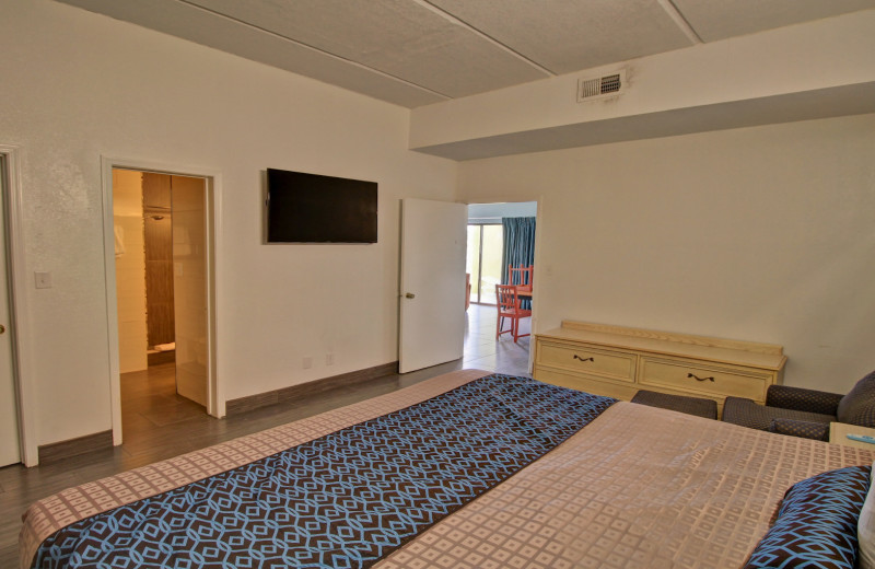 Guest room at WindWater Hotel & Resort.