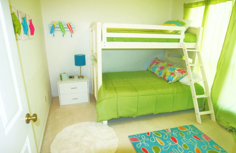 Vacation rental bedroom at Ryson Vacation Rentals.