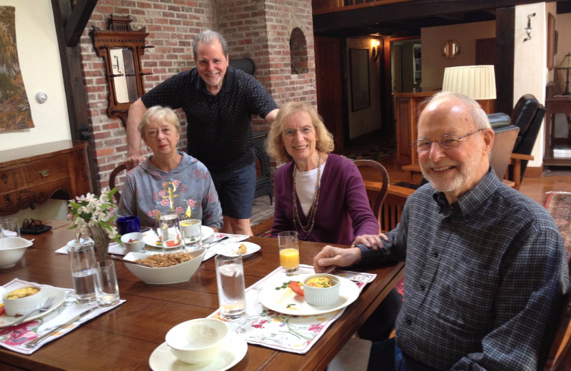 Dining  at Morning Glory Inn.