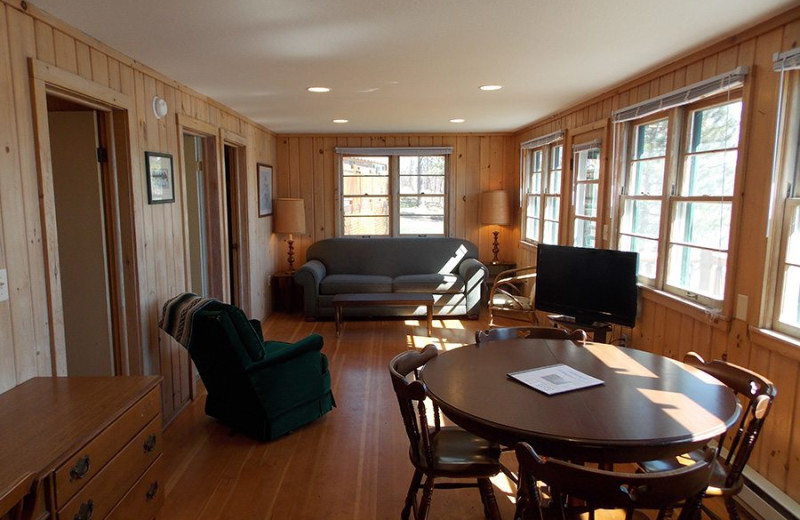 Cabin living room at Wilderness Resort Villas.
