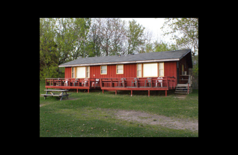 Cabin exterior at Birch Bay Resort.