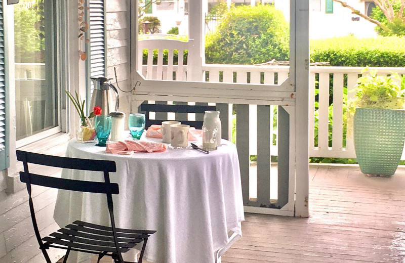 Patio at Barclay Cottage.