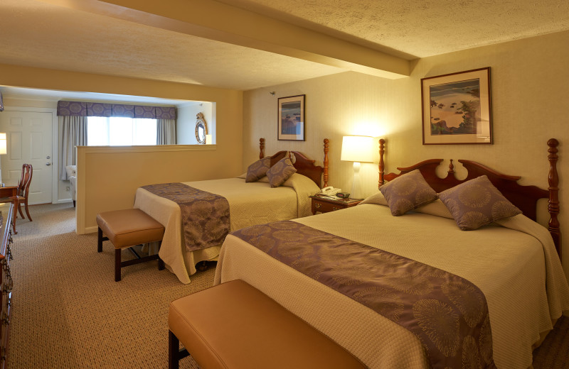 Guest room at The Sparhawk Oceanfront Resort.