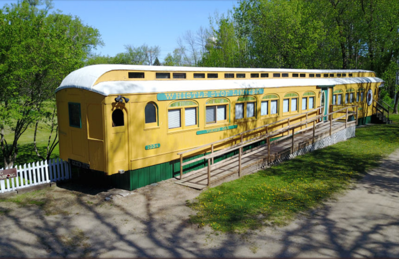 Train car at Whistle Stop Bed 