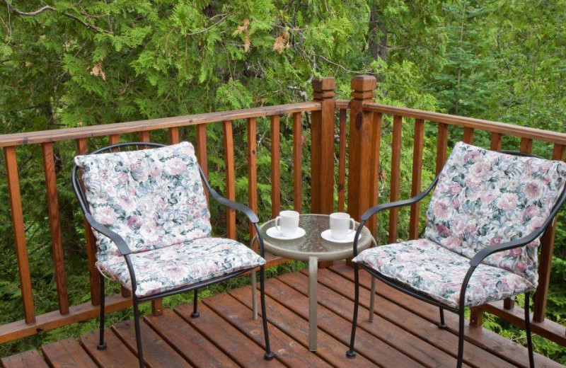Balcony view at Poplar Creek B & B.