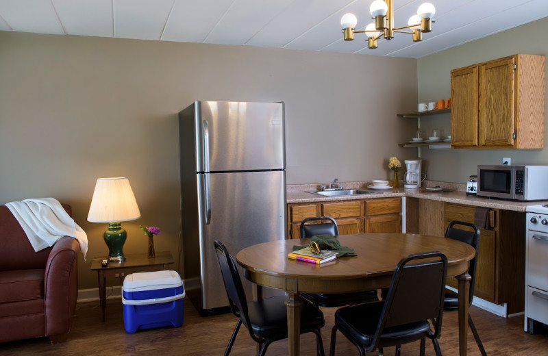 Guest kitchen at Delton Oaks Resort.