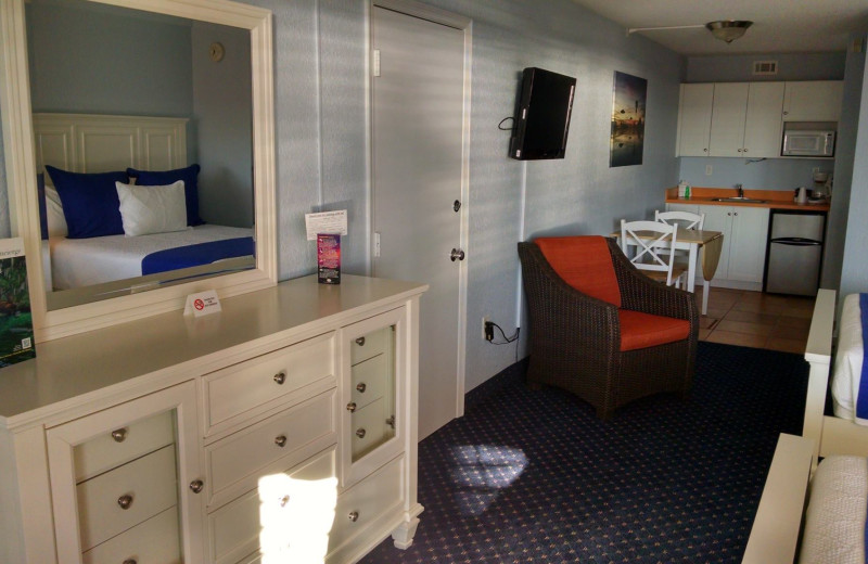 Guest room at Coral Sands Oceanfront Resort.