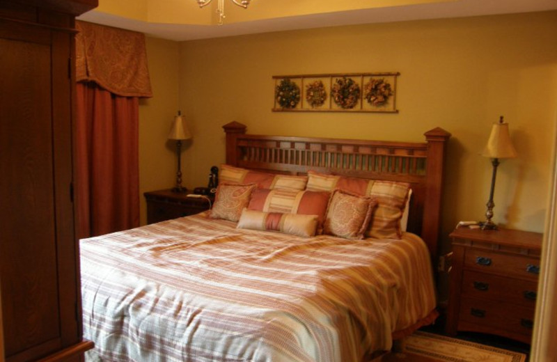 Condo bedroom at The Village At Indian Point.