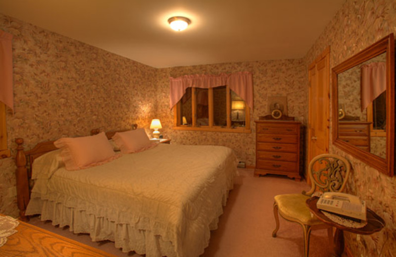 Chalet bedroom at The Alpine Inn.