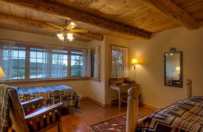 Guest bedroom at The Home Ranch.