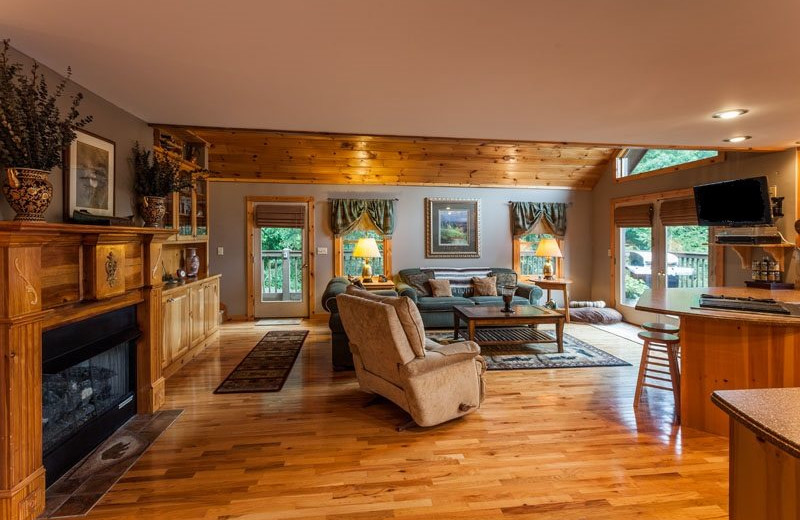 Cabin interior at Mountain Oasis Cabin Rentals.