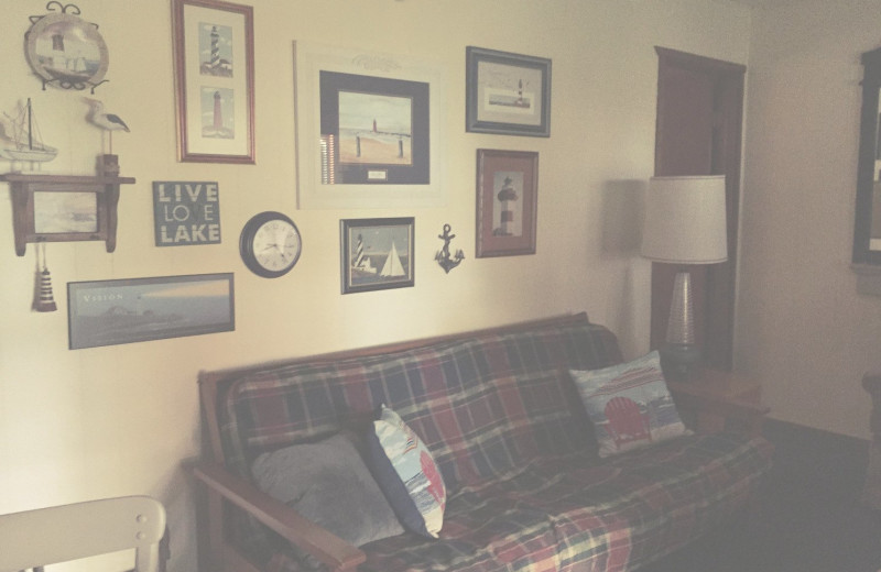 Guest room at Oak Beach Resort.