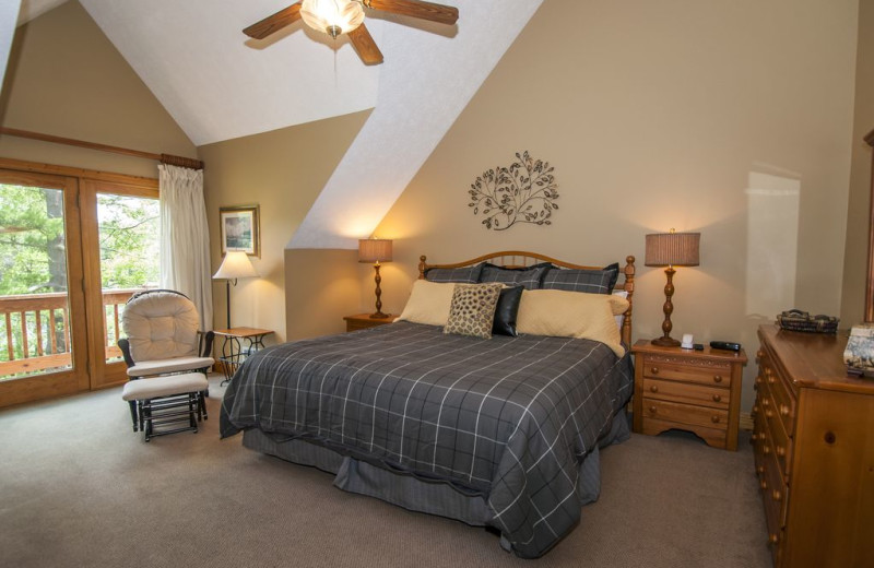 Rental bedroom at Taylor-Made Deep Creek Vacations.