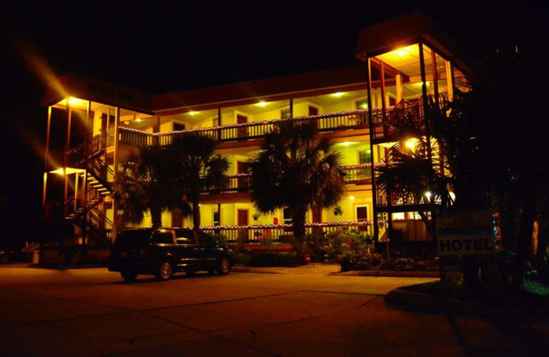 Exterior View of The Saint Augustine Beach House at Night