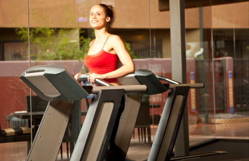 The fitness center at Sedona Rouge Hotel & Spa.