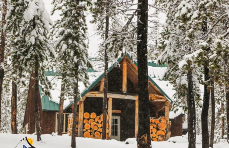 Cabin exterior at Elk Lake Resort.