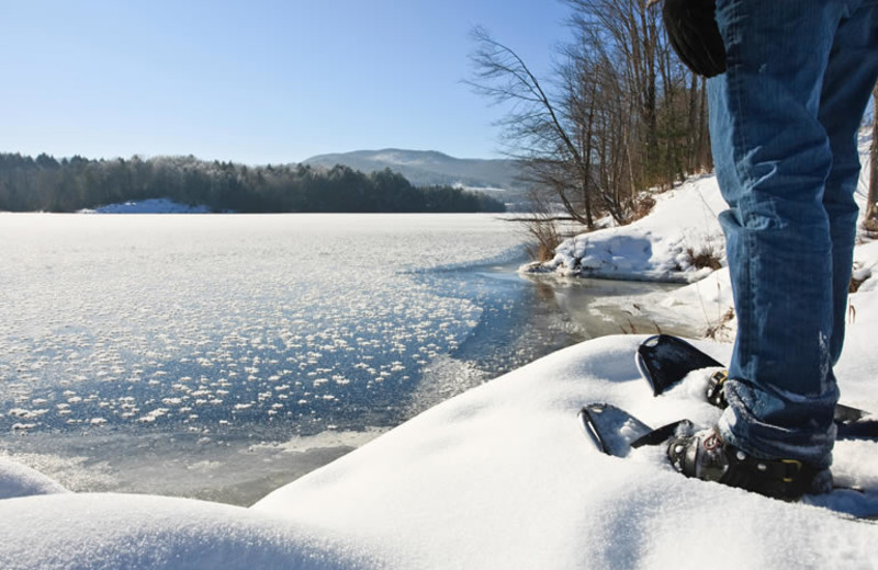 Snow shoeing at Rabbit Hill Inn.
