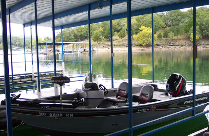 Boats at Alpine Lodge Resort.