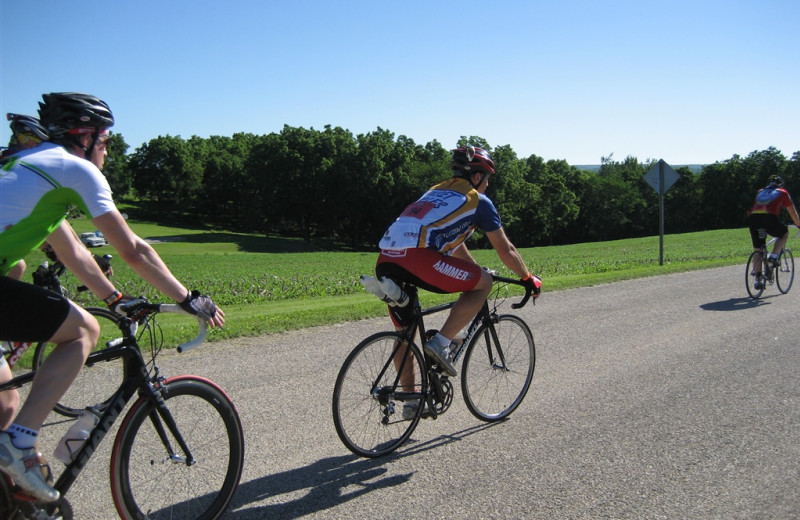 Biking near Parkwood Lodge.