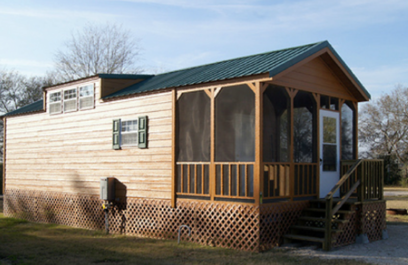Cabin exterior at Lone Star Yogi.