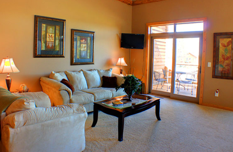 Villa living room at Big Sandy Lodge & Resort.