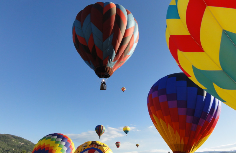 Hot air balloons at Steamboat Vacation Rentals.