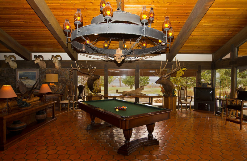 Game room at Lodge at Chama.