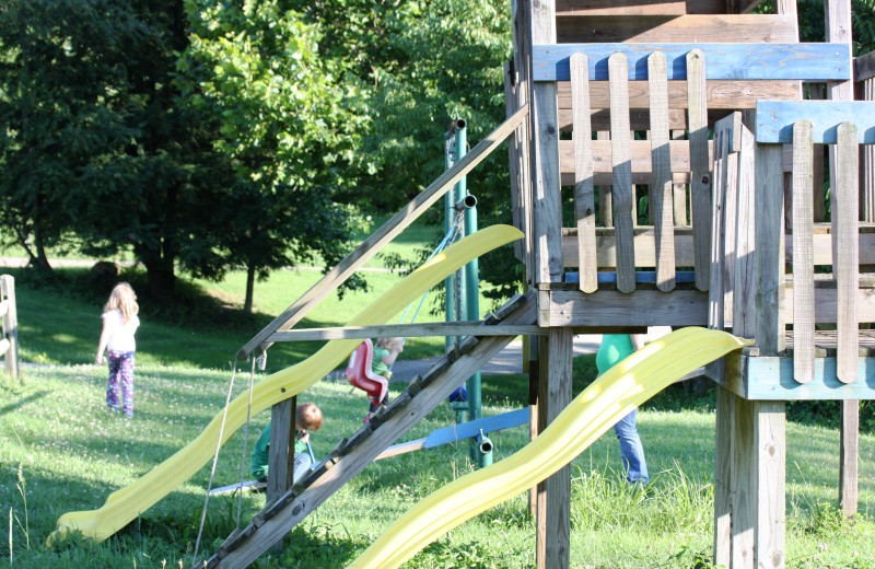 Kid's playground at Cabins in Hocking.