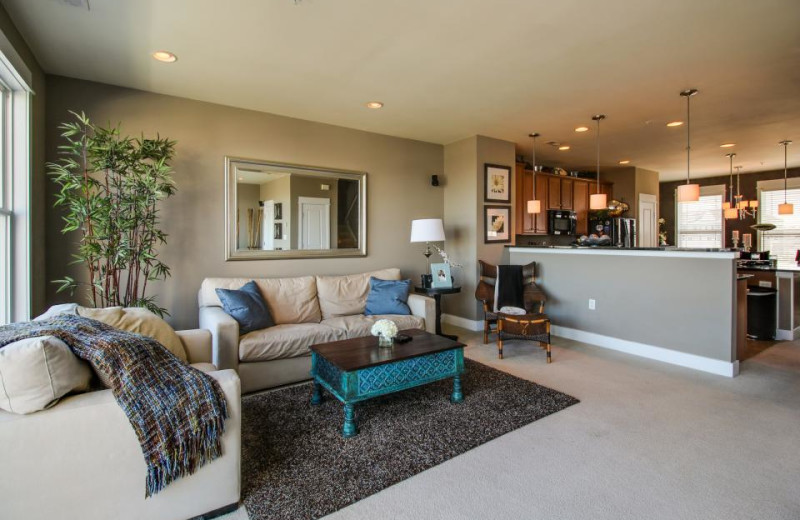 Rental living room at Vacasa Ocean City.