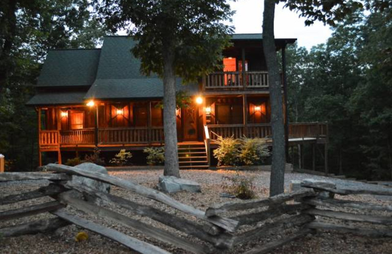 Cabin exterior at Mountain Getaway Cabin Rentals.