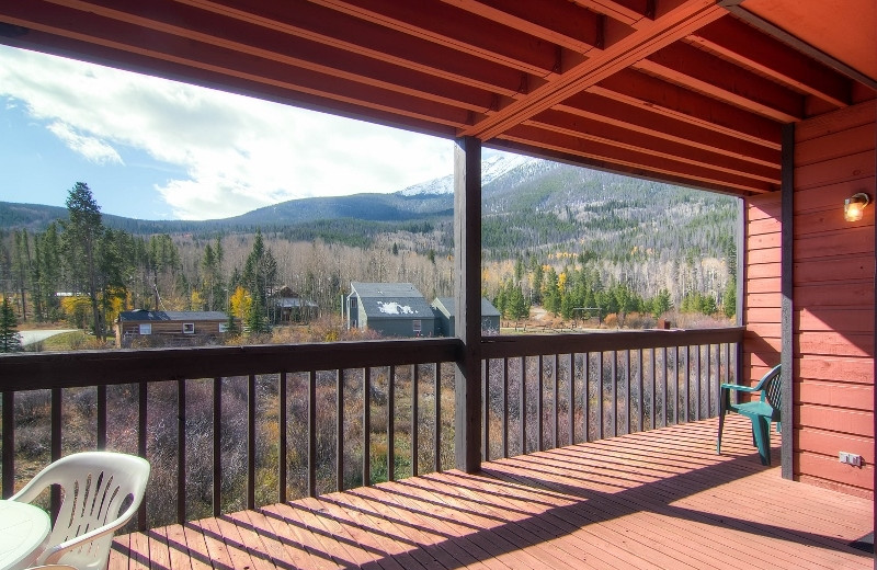 Rental balcony at Mtn Managers Lodging.