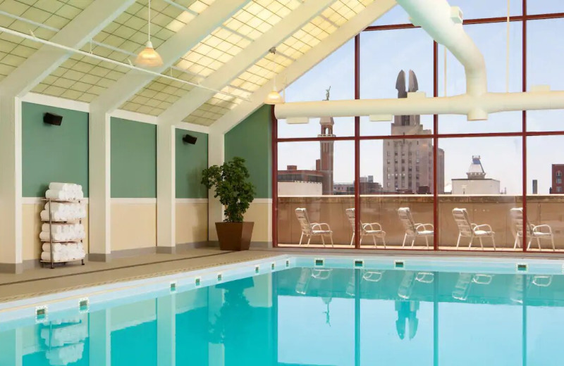 Indoor pool at Hyatt Regency Rochester.