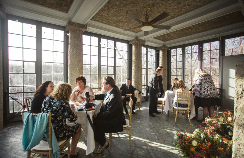 Dining at Arrow Park Lake and Lodge.