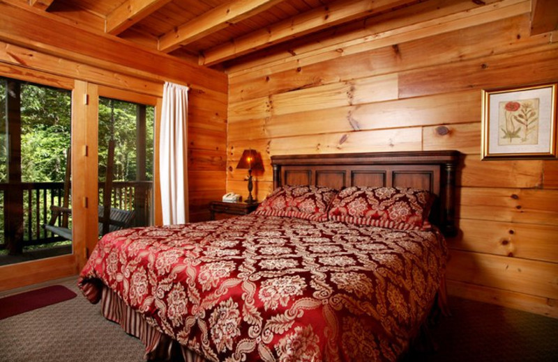 Rental bedroom at Jackson Mountain Homes.