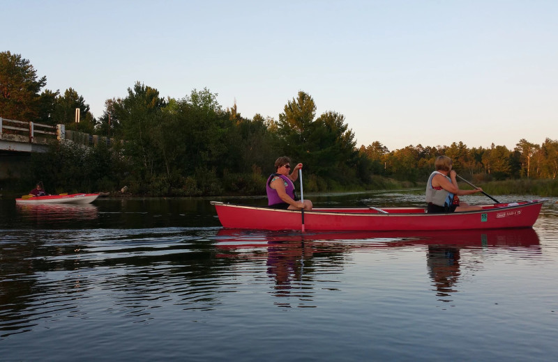 Canoeing at Pine Beach Resort-Side Lake.