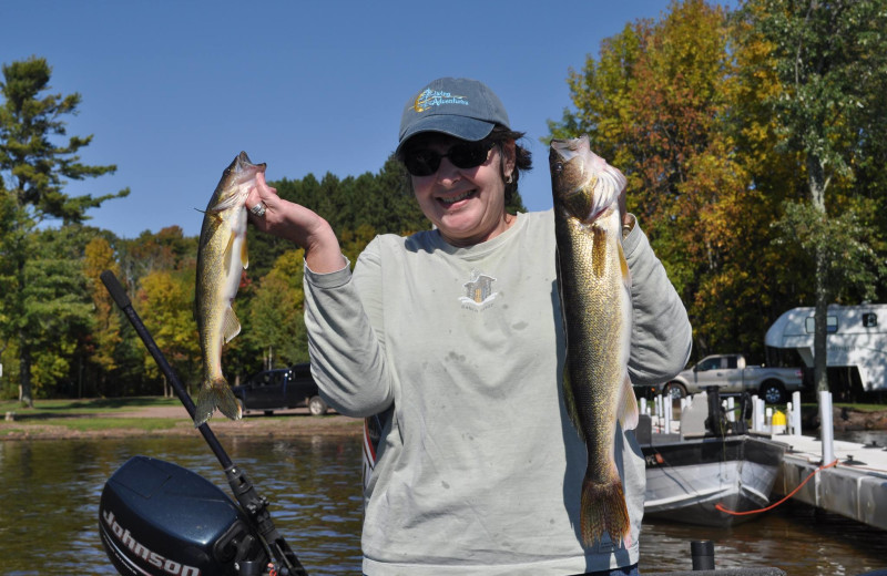 Fishing on the lake at The Timbers Resort.