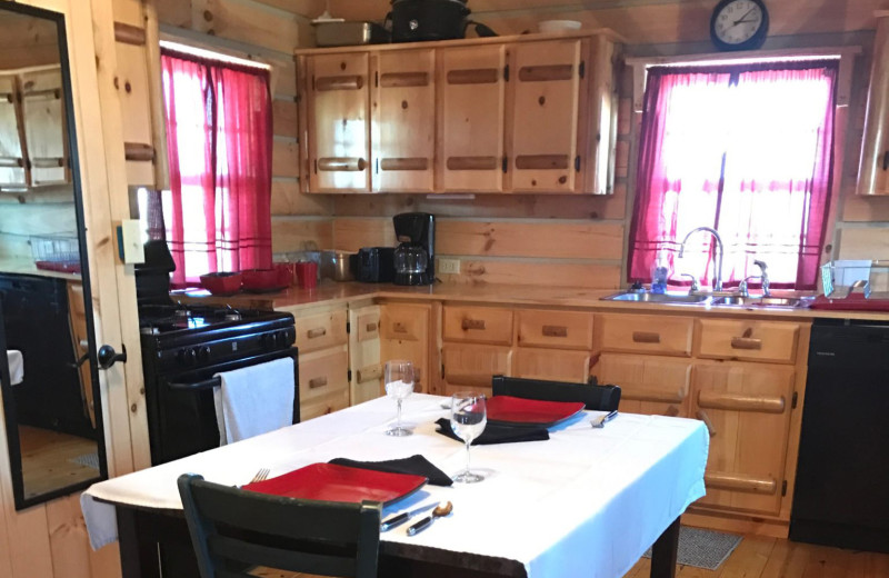 Tiny house kitchen at Elk Ridge Ranch.