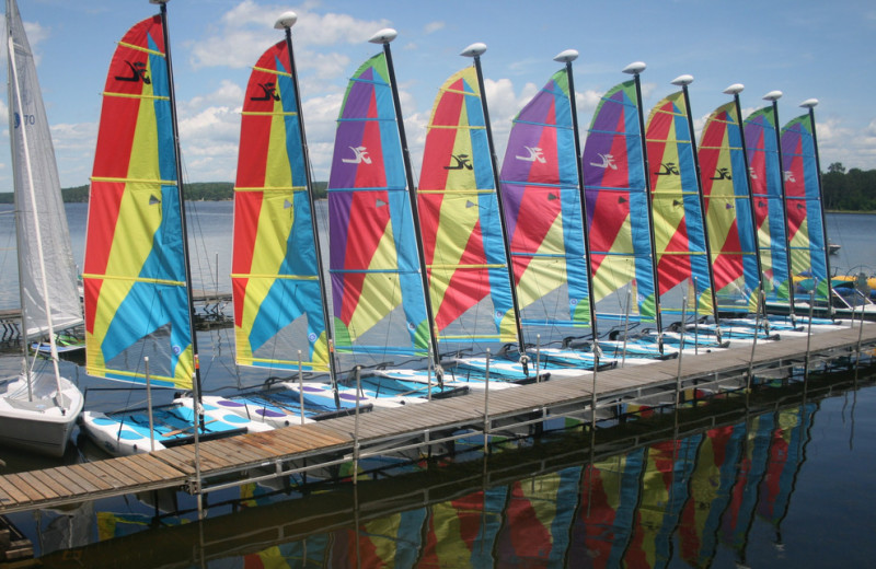 Sail boats at Tyler Place Family Resort.